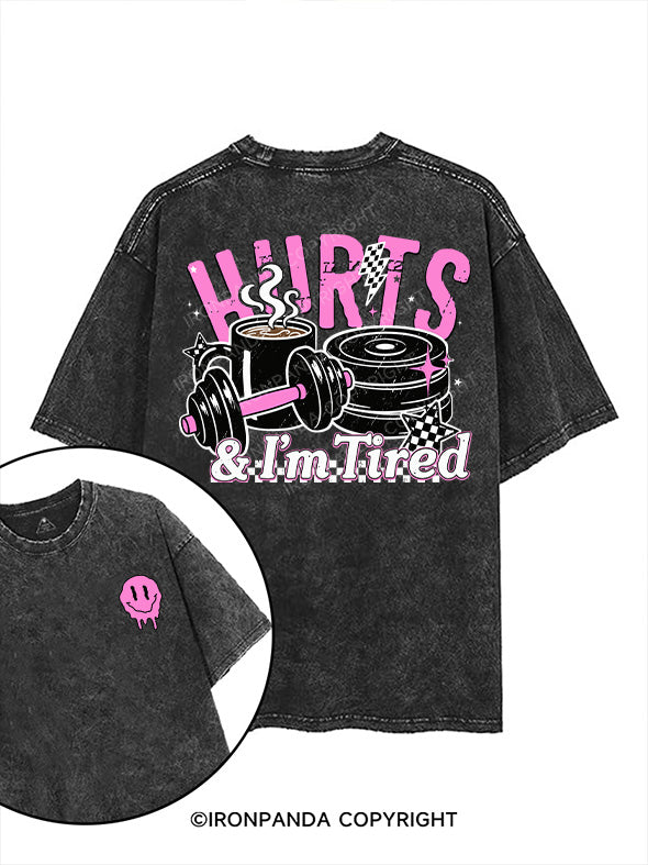 hurt!im tired printed Gym Shirt