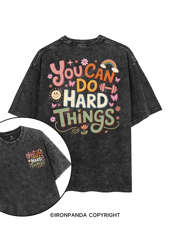 you can do hard things printed Gym Shirt