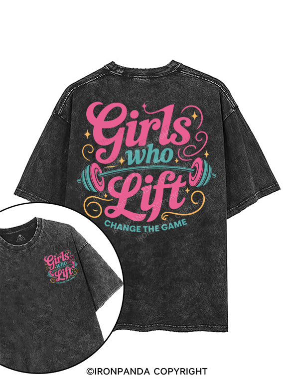 Girls who Lift printed Gym Shirt