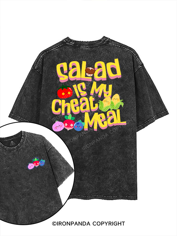 salad is my cheat meal printed Gym Shirt