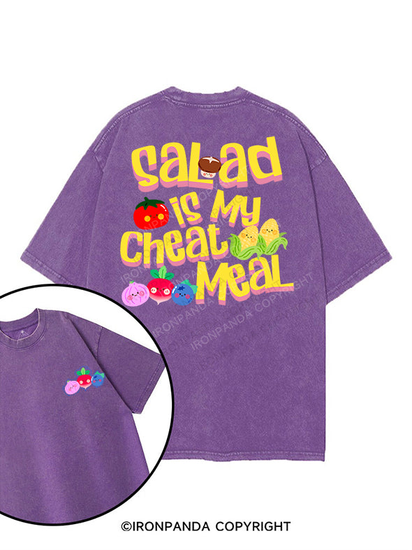 salad is my cheat meal printed Gym Shirt