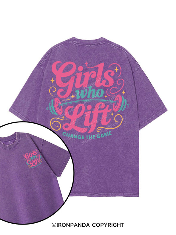 Girls who Lift printed Gym Shirt