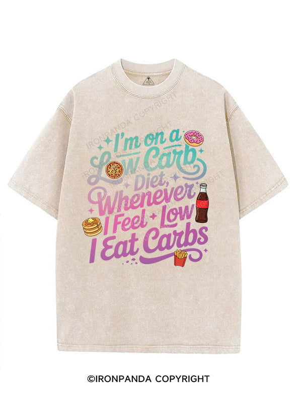 I’M ON A LOW CARB DIET VINTAGE GYM SHIRT