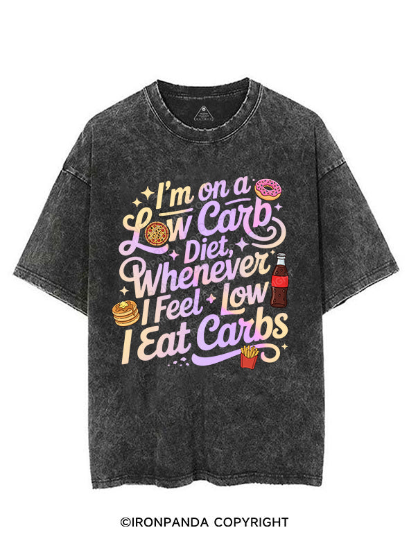 I’M ON A LOW CARB DIET VINTAGE GYM SHIRT