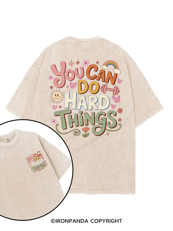 you can do hard things printed Gym Shirt
