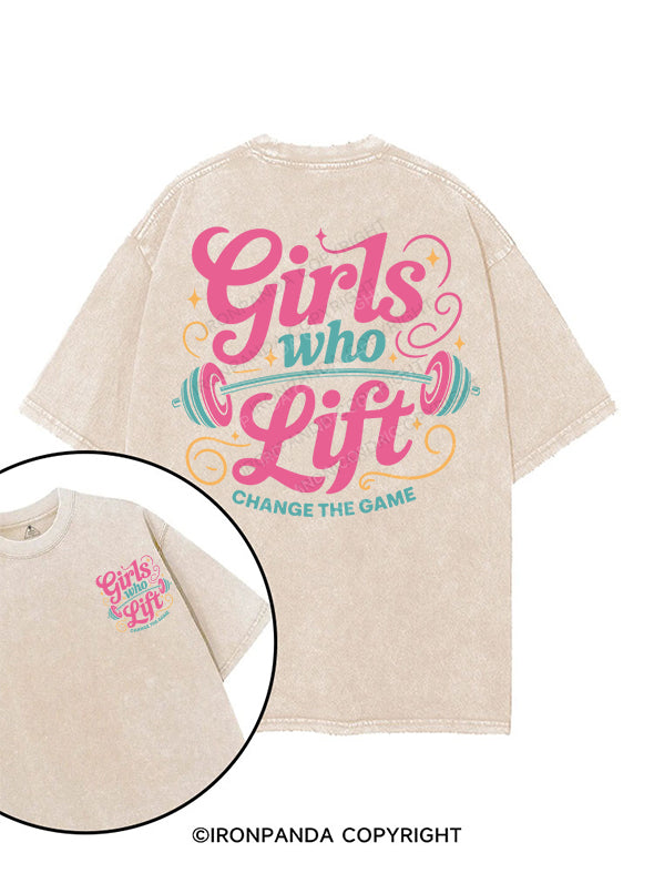 Girls who Lift printed Gym Shirt