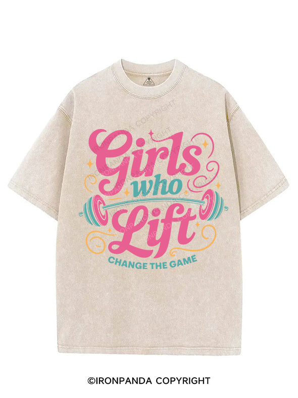 Girls who Lift VINTAGE GYM SHIRT