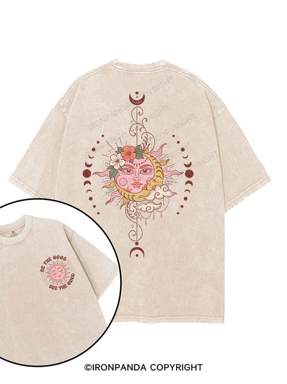 sun & moon printed Gym Shirt