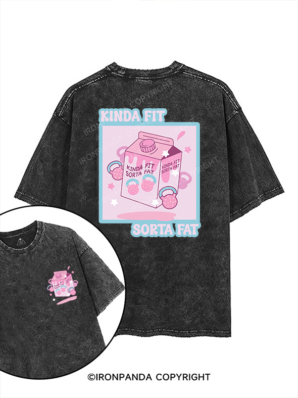 KINDA FIT SORTA FAT printed Gym Shirt