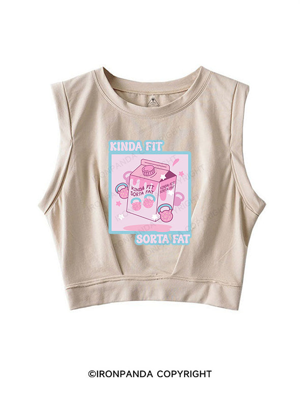 KINDA FIT SORTA FAT SLEEVELESS CROP TOPS