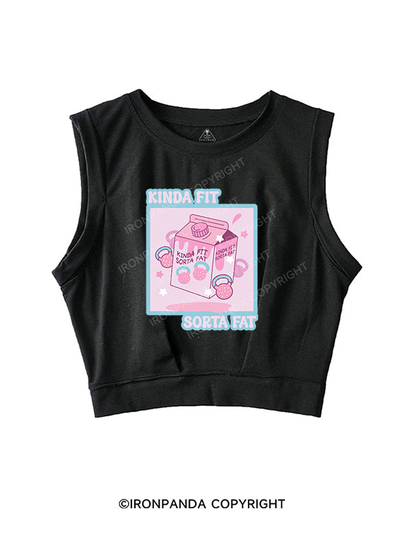 KINDA FIT SORTA FAT SLEEVELESS CROP TOPS
