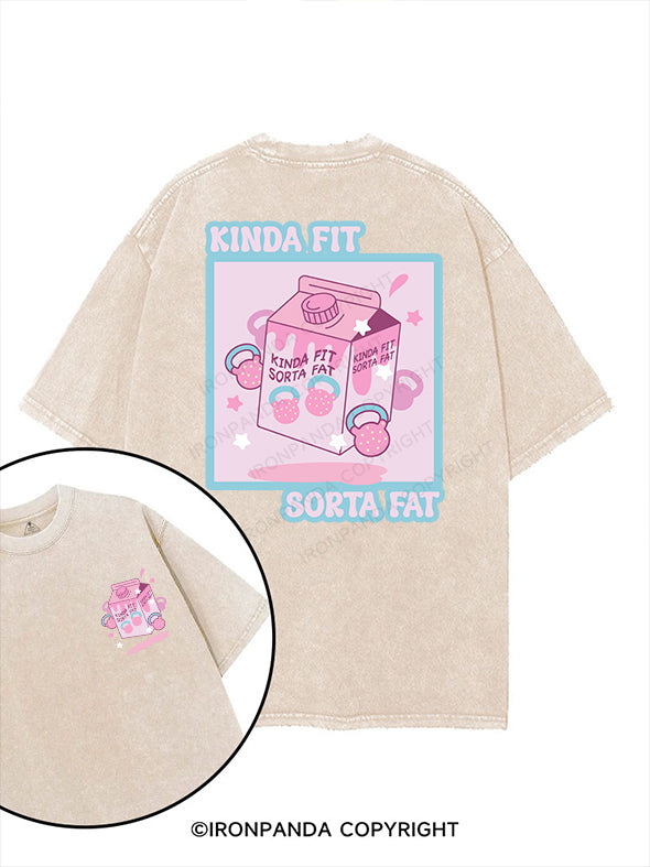 KINDA FIT SORTA FAT printed Gym Shirt