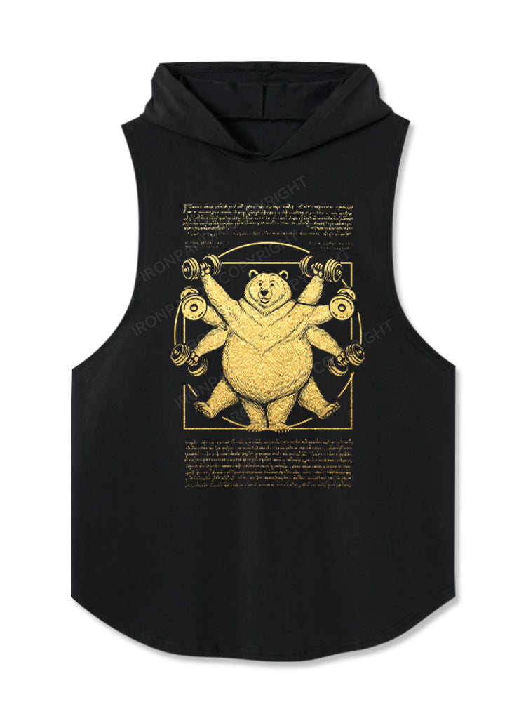 Vitruvian Bear Hooded Tank