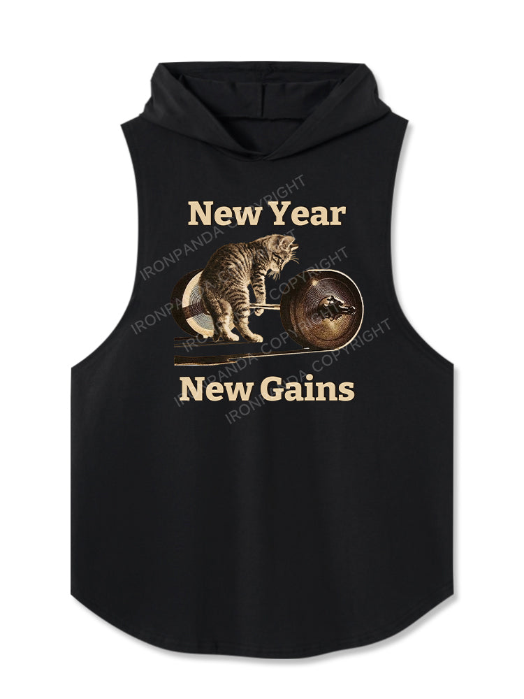 New Year New Gains Hooded Tank