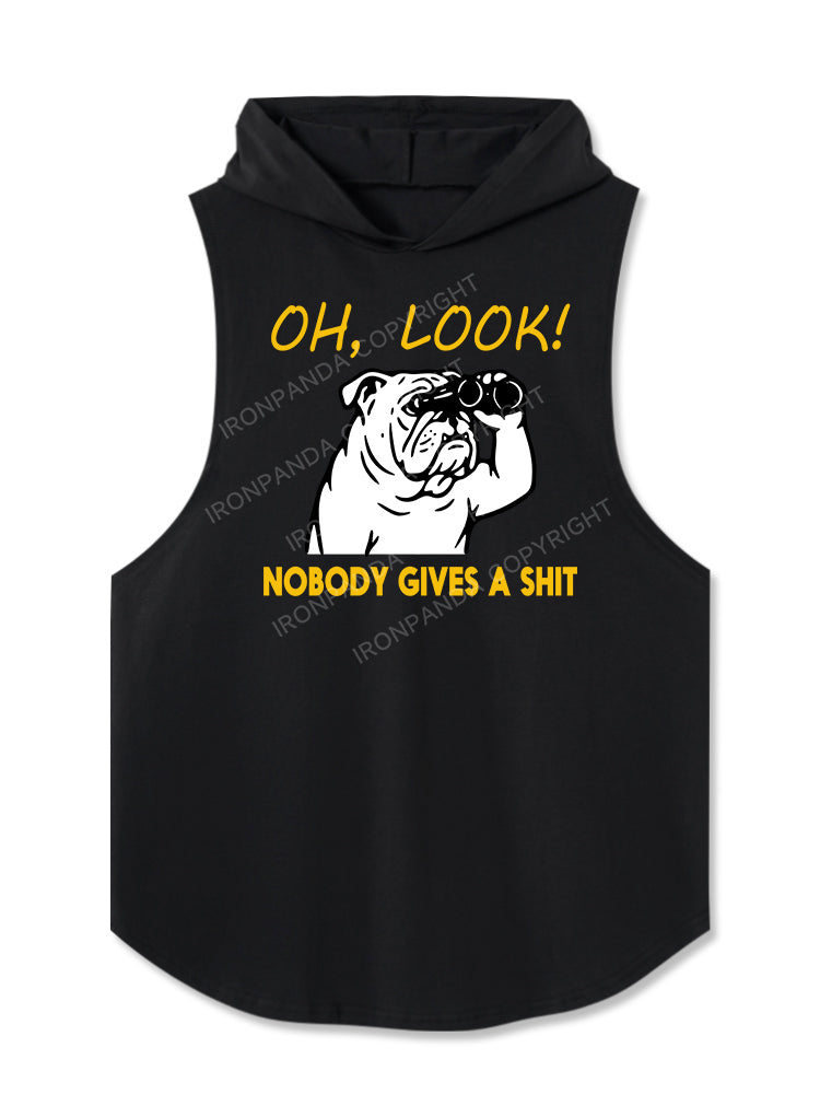 OH LOOK! NOBODY GIVES A SHIT Hooded Tank