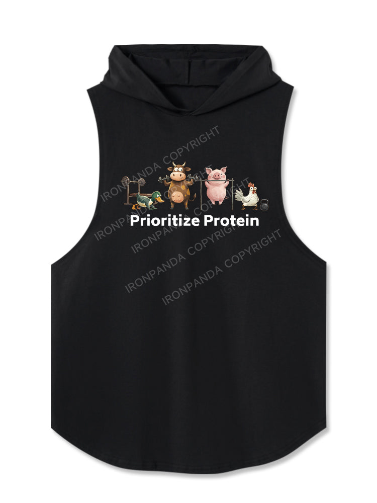 prioritize protein Hooded Tank