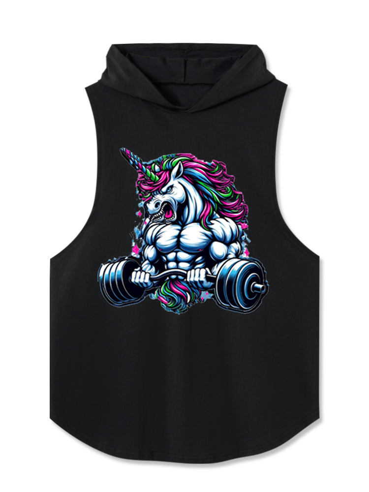 DEADLIFT UNICORN Hooded Tank