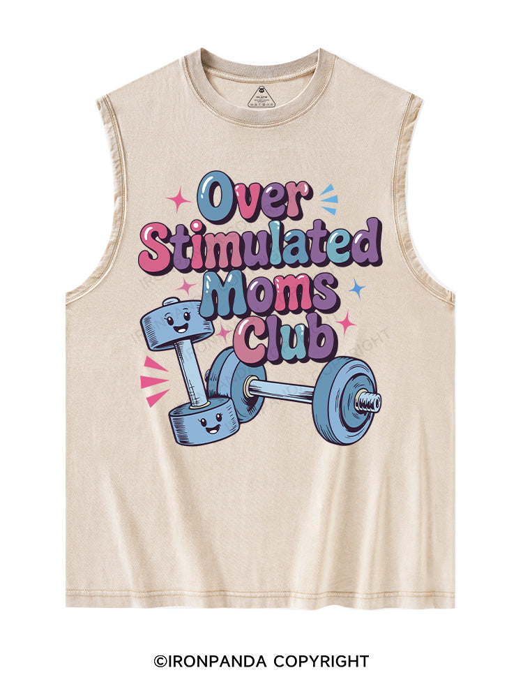 OVER STIMULATED MOMS CLUB Washed Tank