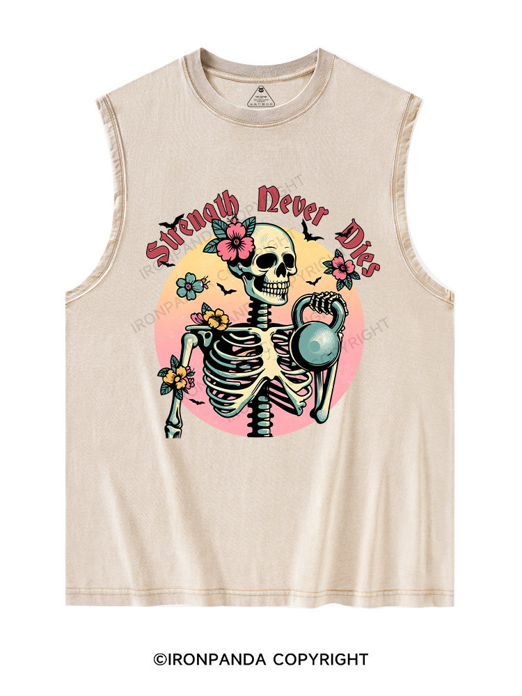 Strength Never Dies Washed Tank