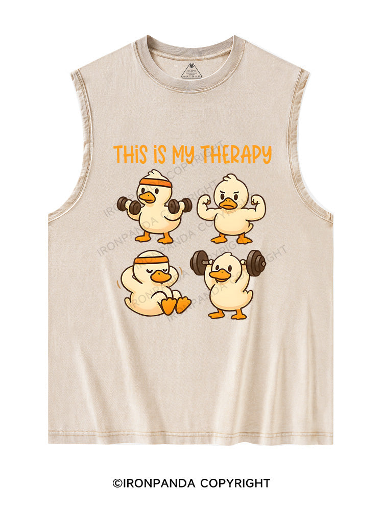 THIS IS MY THERAPY Washed Tank