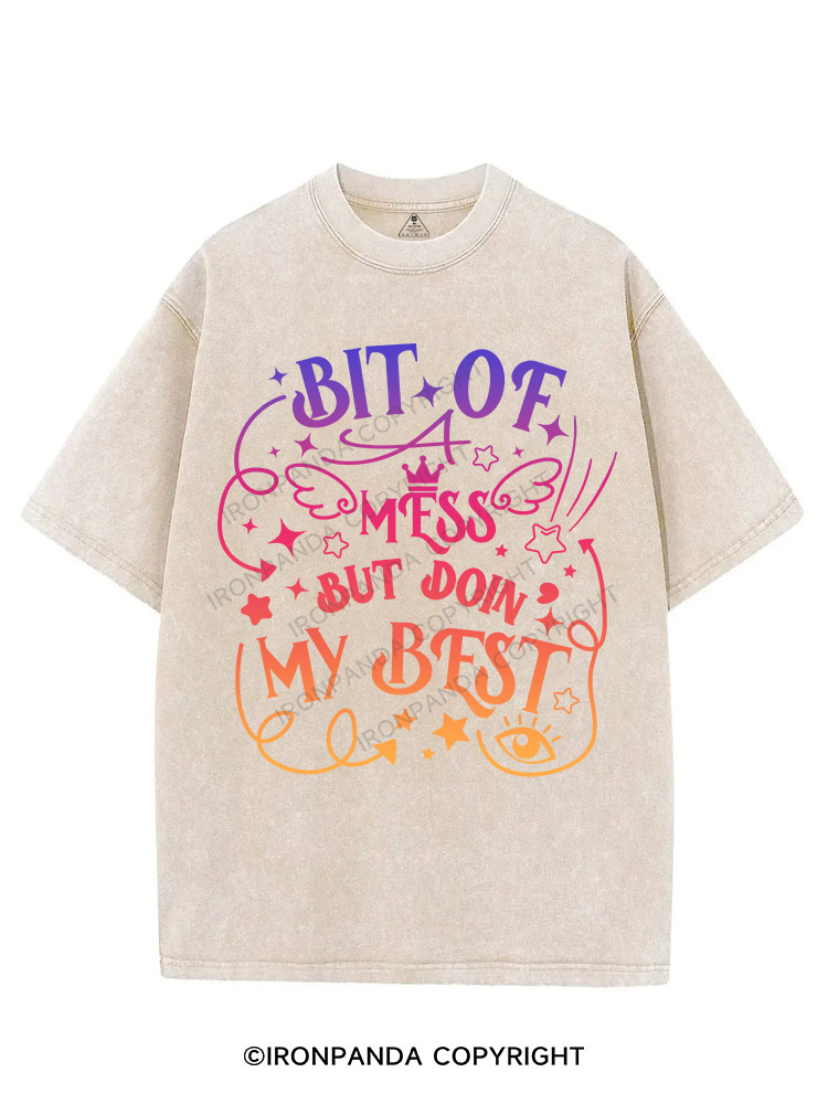 BIT OF A MESS BUT DOIN' MY BEST VINTAGE GYM SHIRT