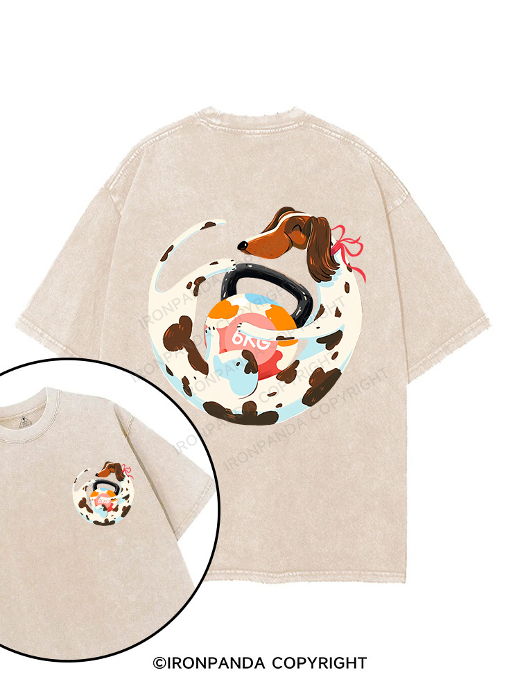 DACHSHUND GAINS printed Gym Shirt