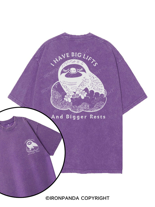 I have big lifts and bigger rests printed Gym Shirt