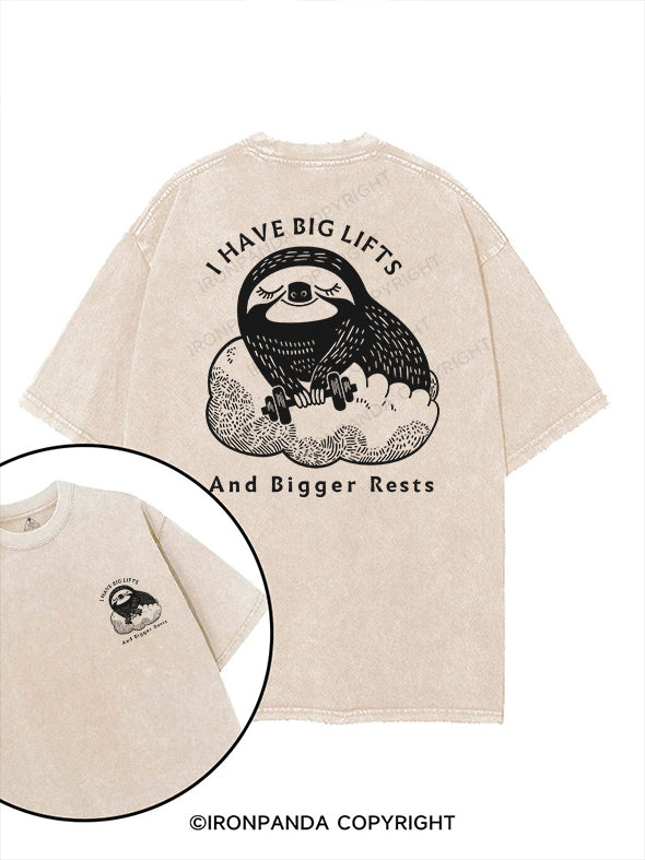 I have big lifts and bigger rests printed Gym Shirt