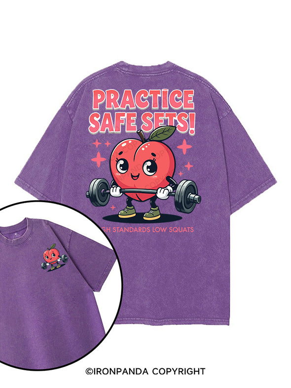 Practice Safe Sets printed Gym Shirt