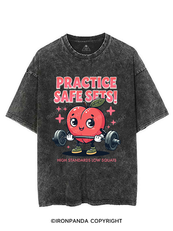 Practice Safe Sets VINTAGE GYM SHIRT