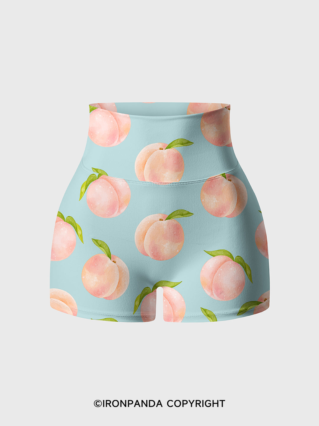 Peachy Vibes Printed Yoga Shorts