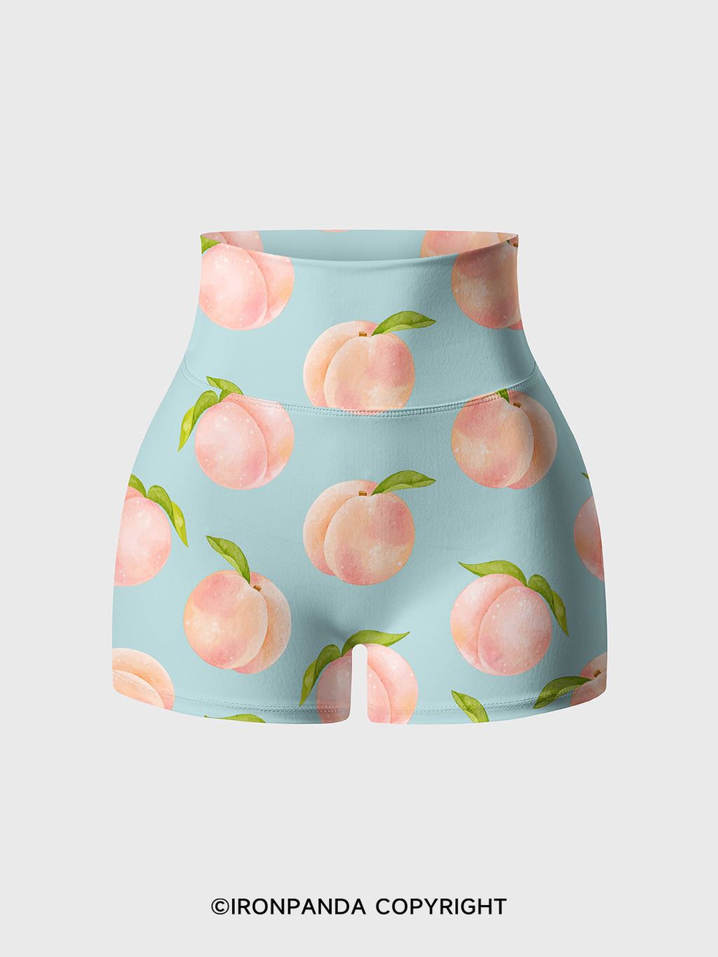 Peachy Vibes Printed Yoga Shorts