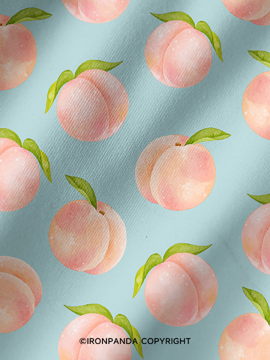 Peachy Vibes Printed Yoga Shorts