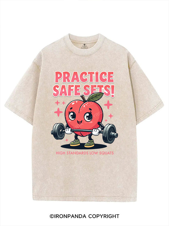 Practice Safe Sets VINTAGE GYM SHIRT