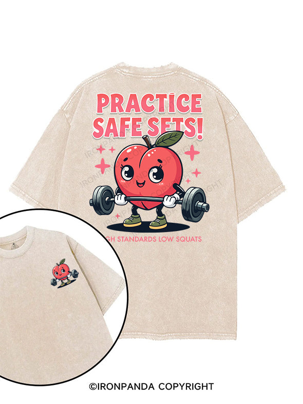 Practice Safe Sets printed Gym Shirt