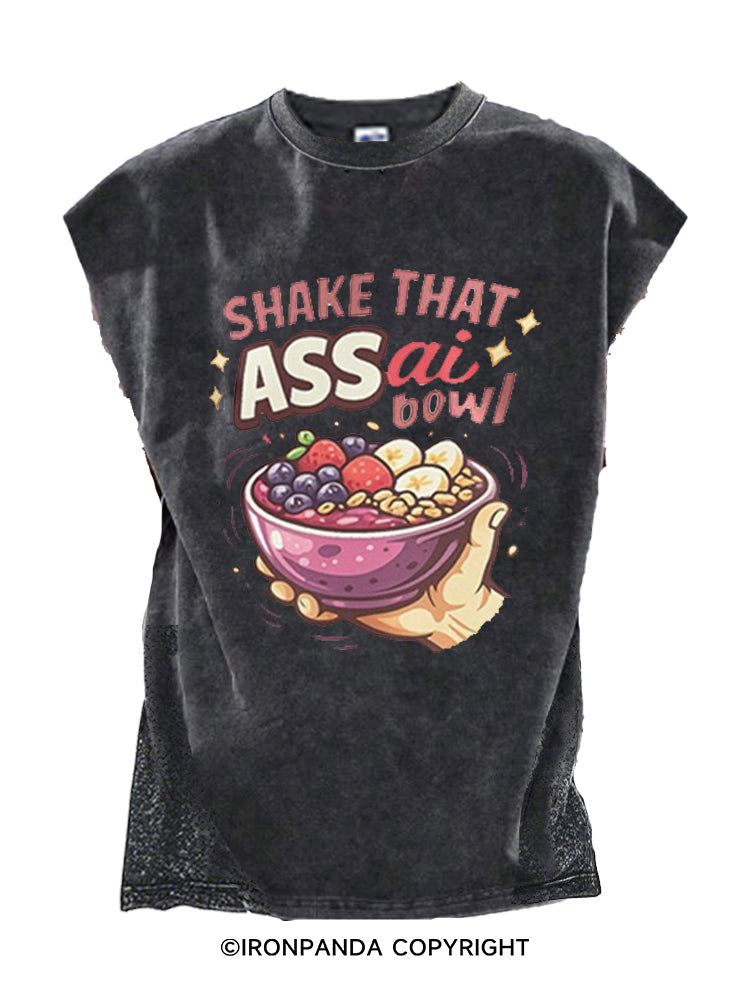 Shake that ASSai bowl Cut Off Tank