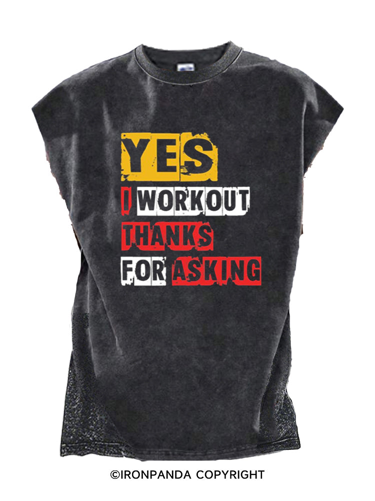 YES I WORK OUT THANKS FOR ASKING Cut Off Tank