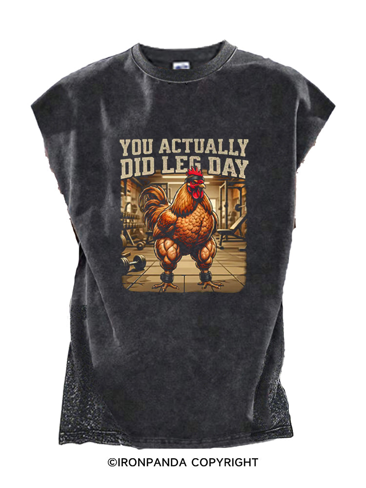 YOU ACTUALLY DID LEG DAY Cut Off Tank