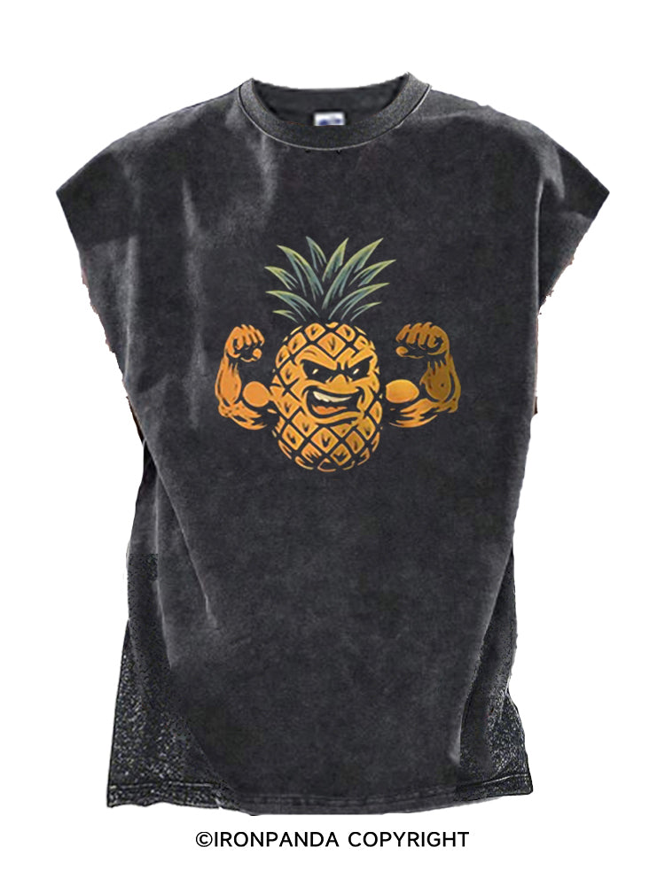 Muscular Pineapple Cut Off Tank