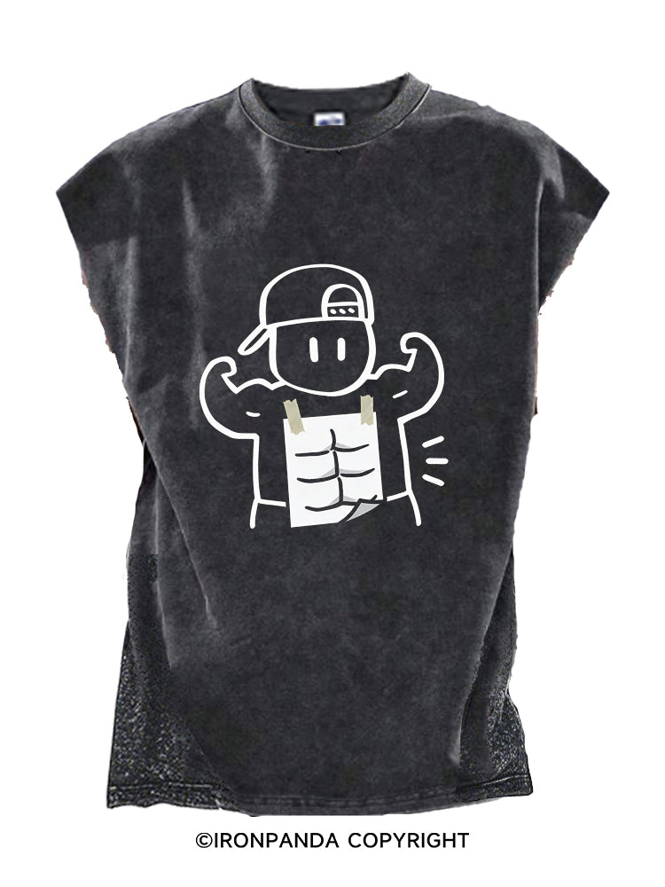 Look at my abs! Cut Off Tank