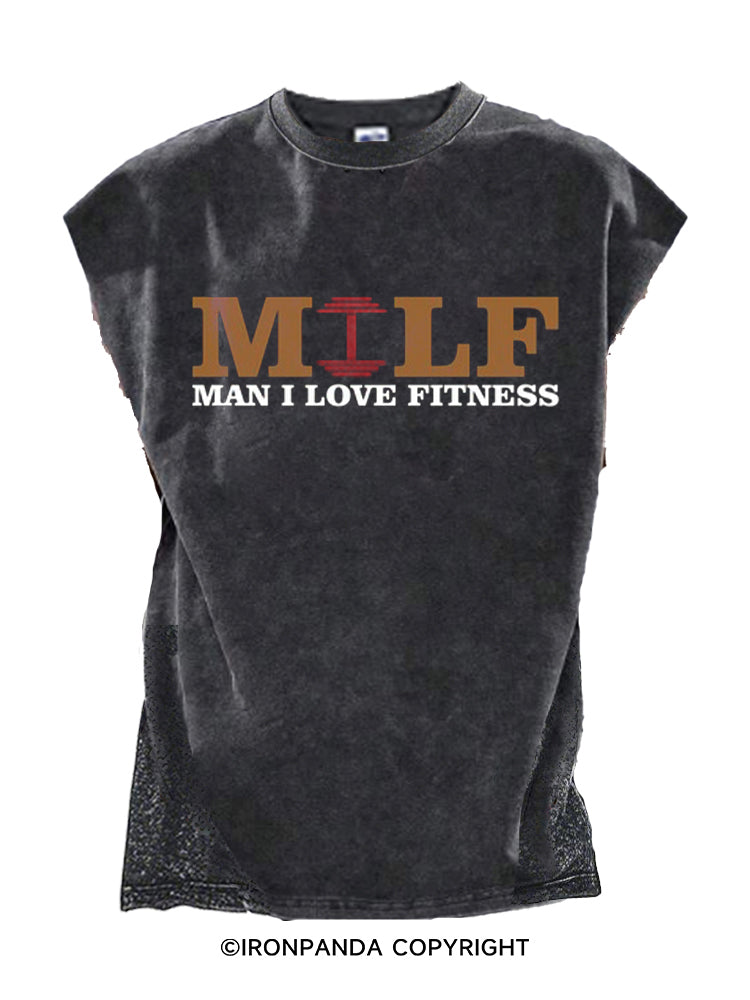 MAN I LOVE FITNESS Cut Off Tank