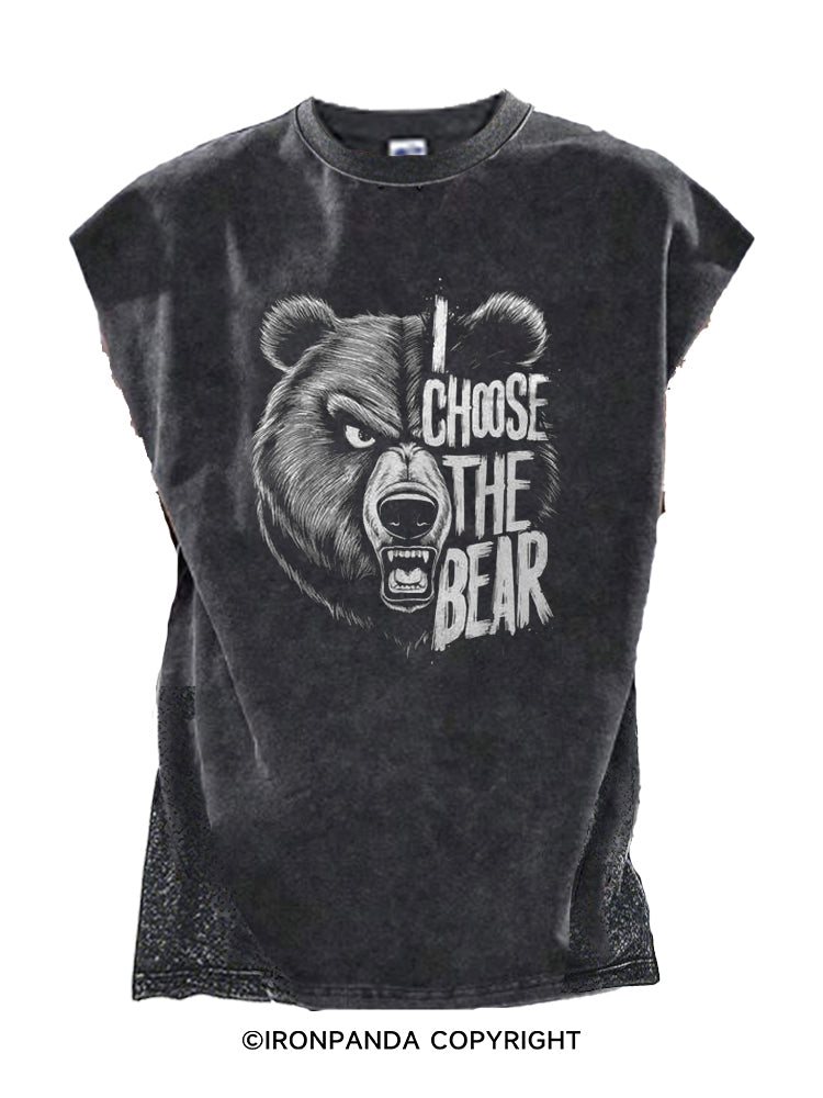 I CHOOSE THE BEAR Cut Off Tank