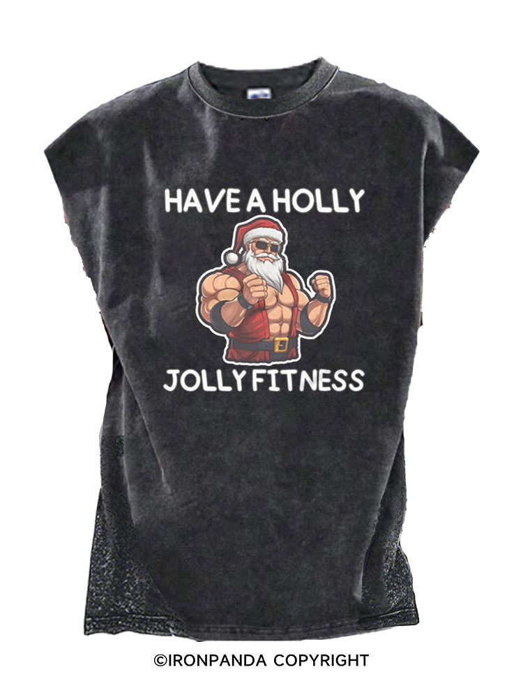 HAVE A HOLLY JOLLY FITNESS Cut Off Tank