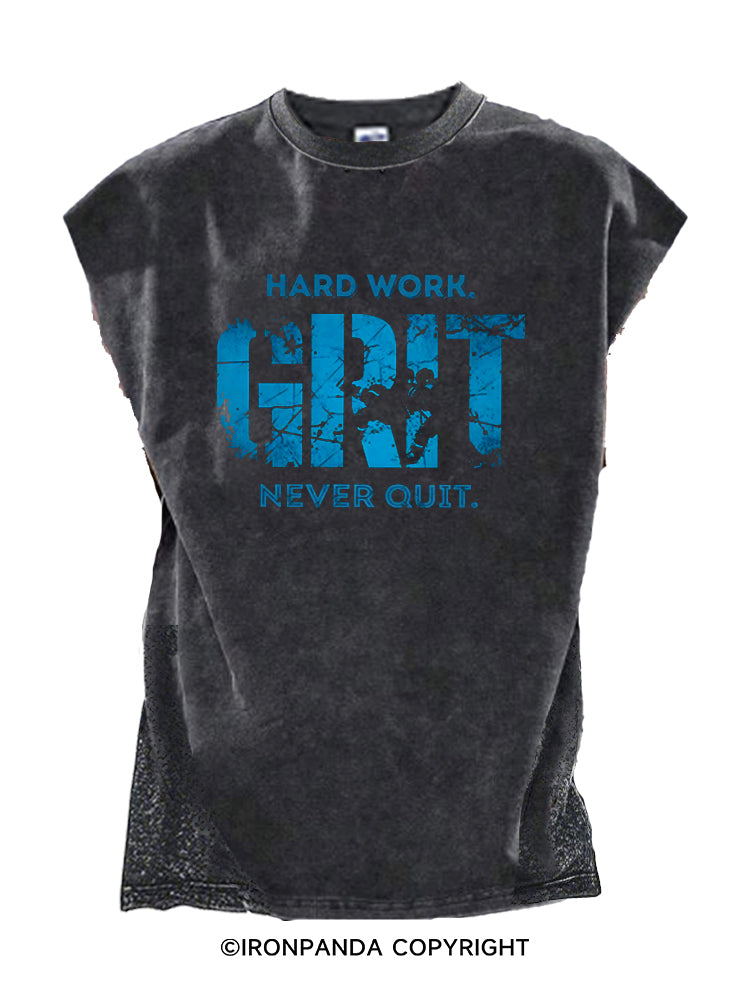 HARD WORK GRIT NEVER QUIT Cut Off Tank