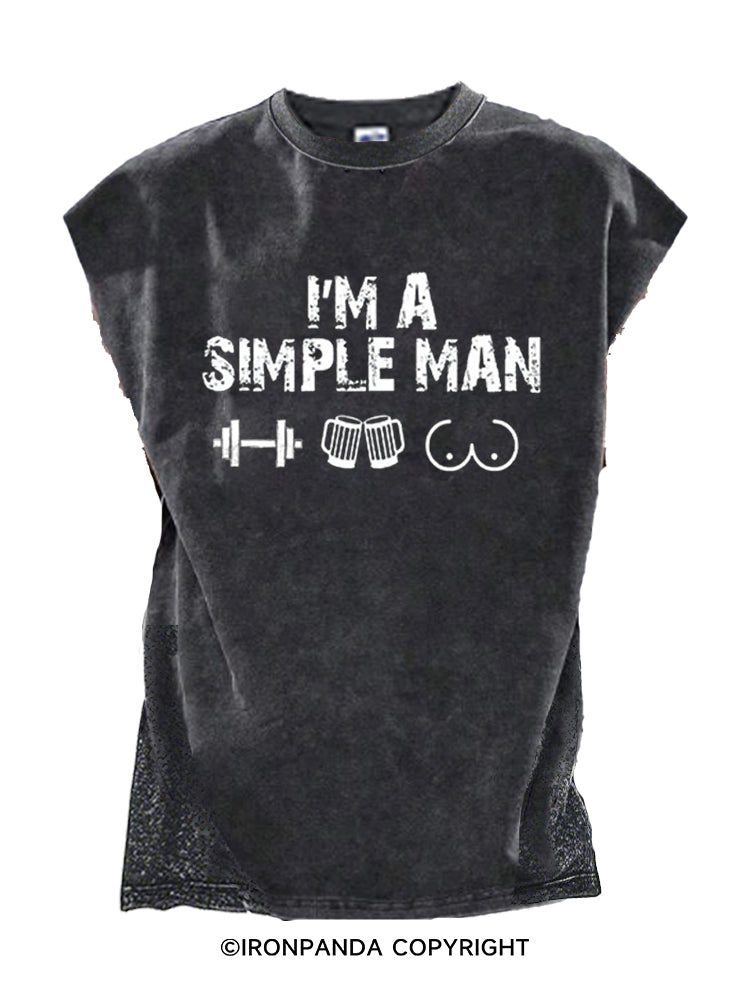 I'M A SIMPLE MAN Cut Off Tank