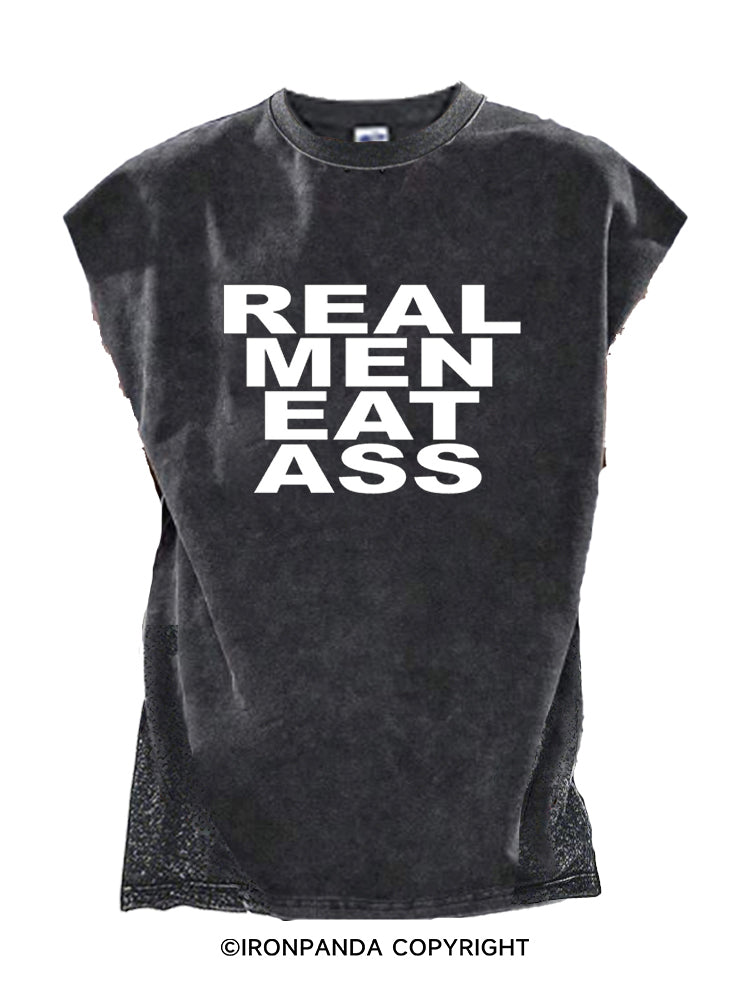 REAL MEN EAT ASS Cut Off Tank