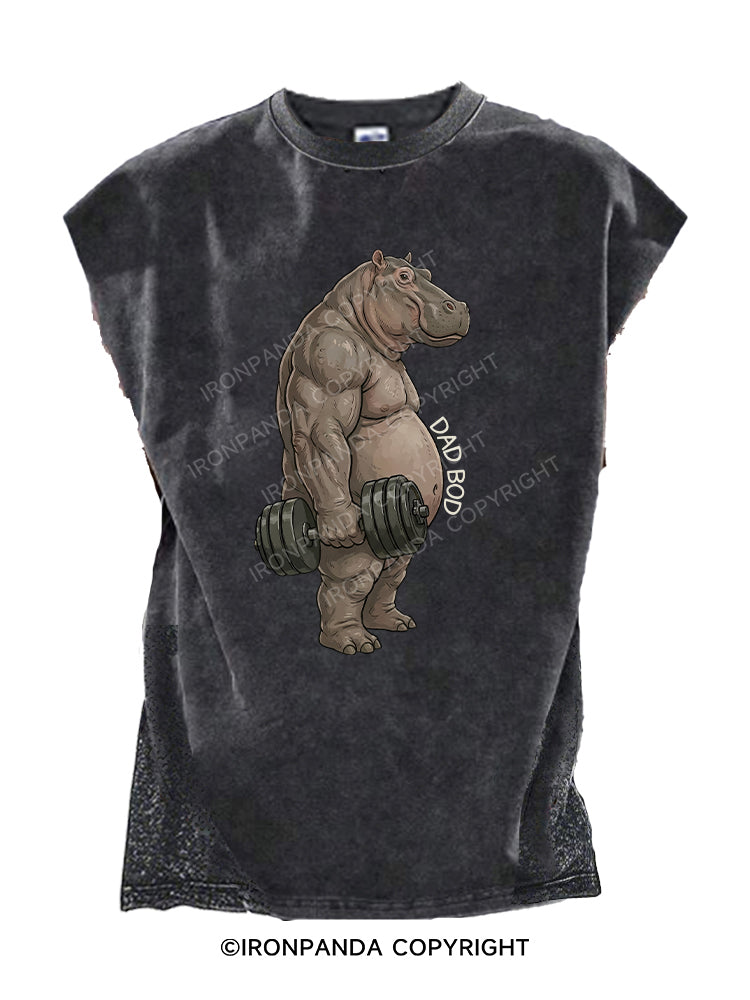dad bod hippo Cut Off Tank