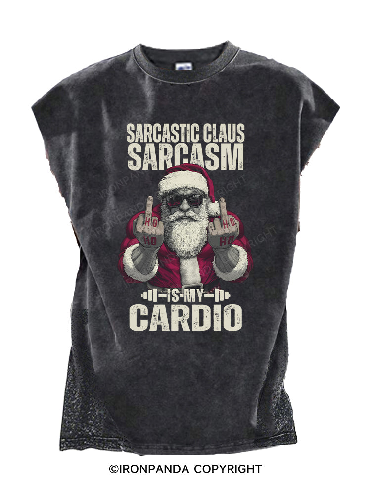 Sarcastic Claus Cut Off Tank