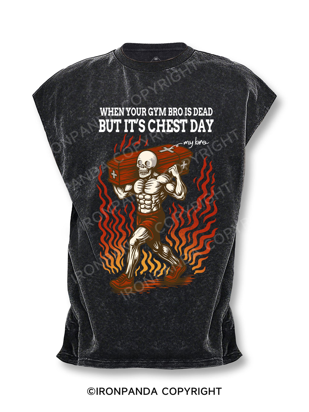 WHEN YOUR GYM BRO IS DEAD BUT IT'S CHEST DAY Cut Off Tank