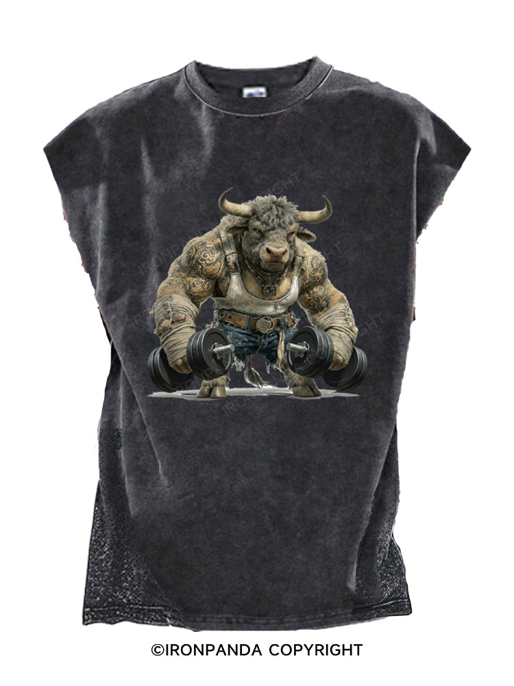 Weightlifting Bull Cut Off Tank